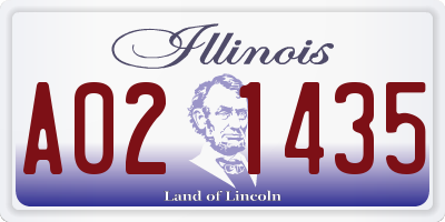 IL license plate A021435