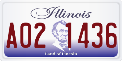 IL license plate A021436