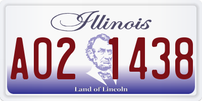 IL license plate A021438