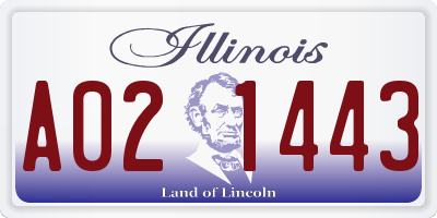 IL license plate A021443