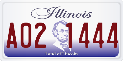 IL license plate A021444