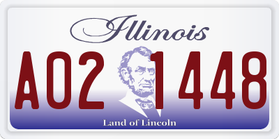 IL license plate A021448