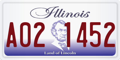 IL license plate A021452