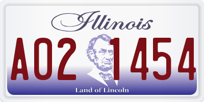 IL license plate A021454