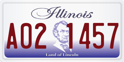 IL license plate A021457