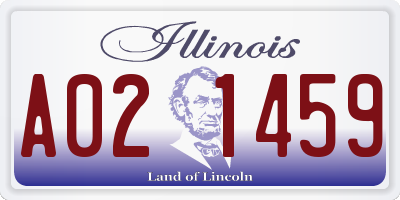 IL license plate A021459