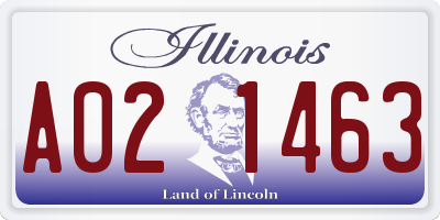 IL license plate A021463