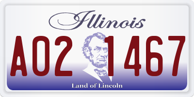 IL license plate A021467