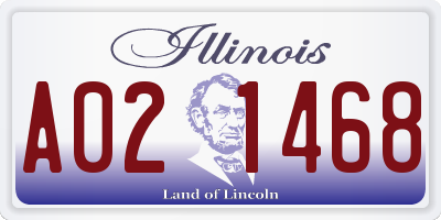 IL license plate A021468