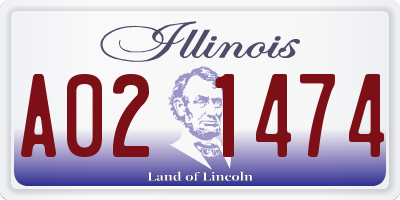 IL license plate A021474
