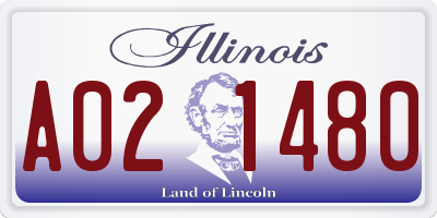 IL license plate A021480
