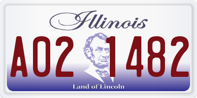 IL license plate A021482