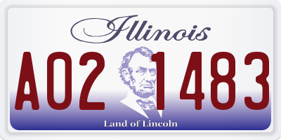 IL license plate A021483