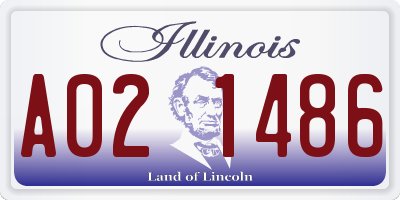 IL license plate A021486