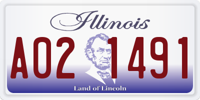 IL license plate A021491
