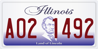 IL license plate A021492