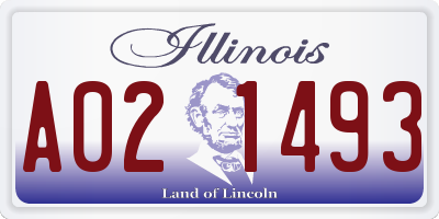 IL license plate A021493