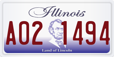 IL license plate A021494