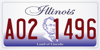 IL license plate A021496