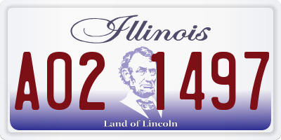IL license plate A021497