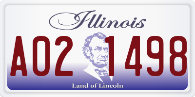 IL license plate A021498