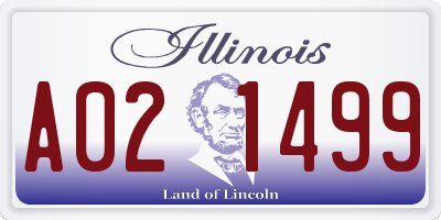 IL license plate A021499