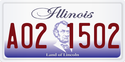 IL license plate A021502