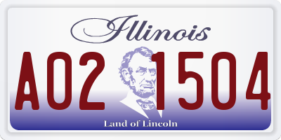 IL license plate A021504