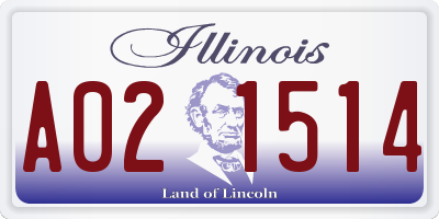 IL license plate A021514