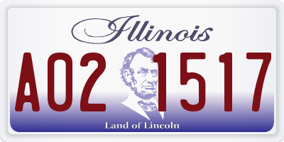IL license plate A021517
