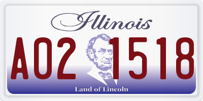 IL license plate A021518