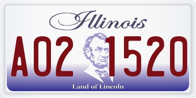 IL license plate A021520