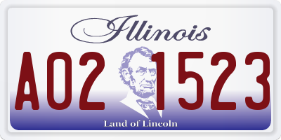 IL license plate A021523