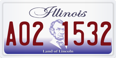 IL license plate A021532