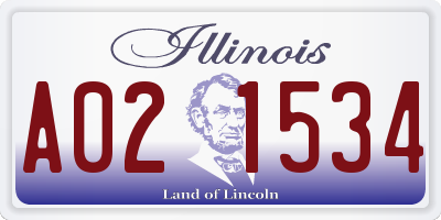 IL license plate A021534