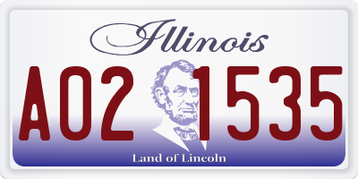 IL license plate A021535
