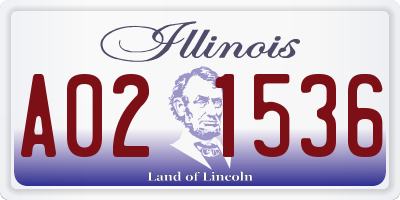 IL license plate A021536