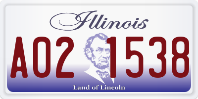 IL license plate A021538