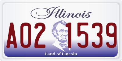 IL license plate A021539