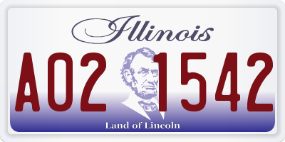 IL license plate A021542