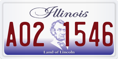 IL license plate A021546