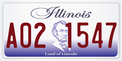 IL license plate A021547