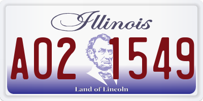 IL license plate A021549
