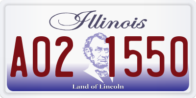 IL license plate A021550