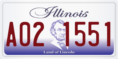 IL license plate A021551