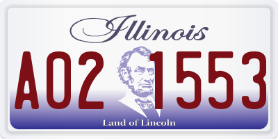 IL license plate A021553