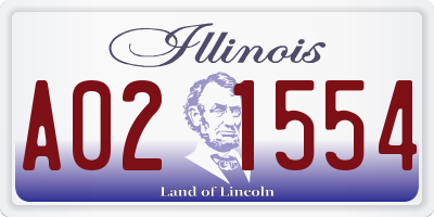 IL license plate A021554