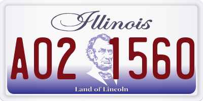 IL license plate A021560