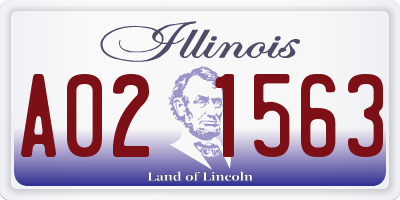 IL license plate A021563