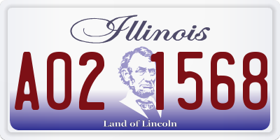 IL license plate A021568